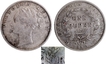 Rare Silver One Rupee Coin of Victoria Queen Continuous Legend of Calcutta Mint of 1840.