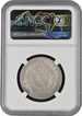 Rare NGC MS 62  Graded Silver One Rupee Coin of Victoria Queen  of Bombay  Mint of 1840.