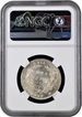 Very Rare NGC MS 64 Graded Silver One Rupee Coin of Victoria Queen Divided Legend of Calcutta Mint of 1840.