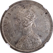 Rare NGC MS 62 Graded Silver One Rupee  Coin of Bombay Mint of Victoria Queen of 1862.