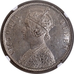 Extremely Rare Unlisted Silver One Rupee Coin of Victoria Queen of Bombay Mint of 1862.