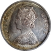 PCGS AU 58 Graded Silver One Rupee Coin of Victoria Queen of Bombay Mint of 1862.