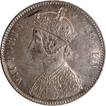 Uncirculated Silver One Rupee Coin of Victoria Queen of Bombay Mint of 1862.