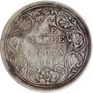 Rare Top Flower Dot 1862 Silver One Rupee Coin of Victoria Queen of Bombay Mint.