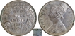 B Raised Silver One Rupee Coin of Victoria Empress of Bombay Mint of 1885.