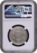 Rare Date NGC UNC Graded Silver One Rupee Coin of King George V of Bombay Mint of 1922.