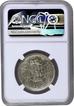 Rare Date NGC AU 58 Graded Silver One Rupee Coin of of King George VI of Bombay Mint of 1938.