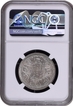 NGC MS 63 Graded Silver One Rupee Coin of of King George VI of Bombay Mint of 1942.