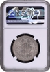 NGC MS 62 Graded Silver One Rupee Coin of 1944 of King George VI of Bombay Mint.