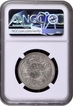 NGC MS 62 Graded 1945 Silver One Rupee Coin of King George VI of Bombay Mint with Die Rotation.