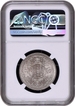 NGC MS 61 Graded Silver One Rupee Coin of King George VI of Lahore Mint of 1945.