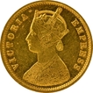 Extremely Rare Gold One Mohur Coin of Victoria Empress of Calcutta Mint of 1889.