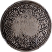 Very Rare Silver One Rupee Counter Marked Coin of Victoria Queen of British India.