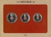 UNC Set of 3 Commemorative Coins of India Tourism Year 1991 of Bombay Mint.