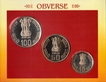 UNC Set of Three Commemorative Coins of Sant Tukaram of Kolkata Mint of 2002.