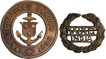 Bronze Cap Badges of Cape Coloured Labour Regt and Women's Army Auxiliary Corps.