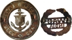 Bronze Cap Badges of Cape Coloured Labour Regt and Women's Army Auxiliary Corps.