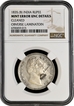 Lamination Error NGC UNC Graded Silver One Rupee Coin of Bombay Mint of King William IIII of 1835.