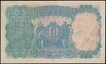 Rare Ten Rupees Banknote of British India of King George V Signed by J B Taylor of 1935.