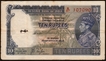 Banknote of British India of 10 Rupees of King George VI Signed by J B Taylor of 1938.