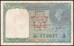 Burma Issue One Rupee Banknote  Signed by C E Jones of King George VI of 1945.