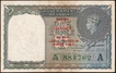 Burma Issue One Rupee Banknote of King George VI Signed by C E Jones of 1947.