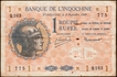 Very Rare One Roupie Banknote of French India of 1945.