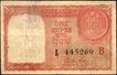 Rare Persian Gulf Issue One Rupee Banknote Signed by A K Roy of Republic India of 1959.