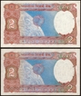 Extremely Rare Consecutive pair Ten Rupees Fancy Number 999999 and 1000000 Banknotes Signed by R N Malhotra of 1988.