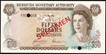 Rare Specimen Fifty Dollars Banknote of Queen Elizabeth II of Bahamas.