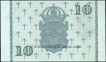 Paper Money of Sweden of 10 Kronor of 1958 issued.