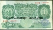 Paper Money of UK of 1 Pound of 1948 issued. 