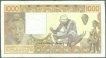 Paper Money of Mali of 1000 Francs of 1984 Issued.