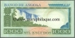 Paper money of Angola of 1000 Escudos of 1973 issued. 