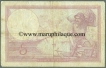 Paper Money of France, 5 Francs of1939 issued.