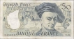 50 Francs Paper Money of France.