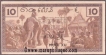 Paper money of Indo China of 10 Cents of 1939 issued. 