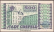 Paper Money of Germany of 500 Mollionen Mark of 1923 issued.