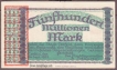 Paper Money of Germany of 500 Mollionen Mark of 1923 issued.