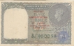 1 Rupee of King George VI, Burma issue of India, Serial no in Green, Sc.no: D45 930058