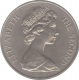 Cupro Nickkle Twenty Five Pence of Elizabeth Second United Kingdom of 1673-1973.