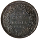 Copper Half Anna Coin of Victoria Queen of Madras Mint of 1862.