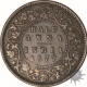 Copper Half Anna of Victoria Empress of Calcutta Mint of 1877.