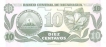 Paper Money of Nicaragua of 10 Centavos De Cordoba.