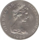 Cupro Nickle One Crown Coin of Elizabeth II, Gibraltar 1980.