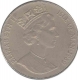 Cupro Nickle One Crown coin of Elizabeth II, Isle of Man 1989.