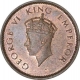 Copper One Quarter Anna of King George VI of Calcutta Mint of 1939.