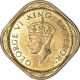 Nickel Brass Half Anna of King George VI of Calcutta Mint of 1943.