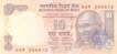 10 Rupees Bank Note of India of Y.V. Reddy Governor 0f 2007 issued.