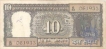 10 Rupees Bank Note of India of L.K. Jha Governor of 1968.